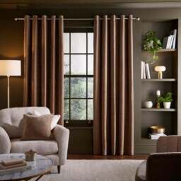 Luxe Textured Chenille Eyelet Curtains - thumbnail 2