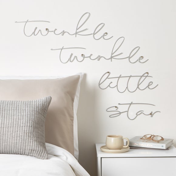 Twinkle Twinkle Metal Wire Words Wall Art - image 1