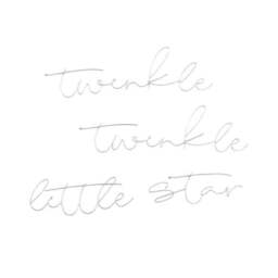 Twinkle Twinkle Metal Wire Words Wall Art - thumbnail 3