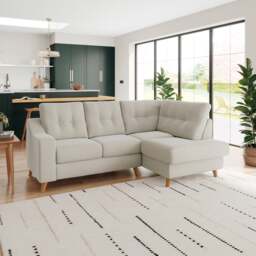 Baxter II Chenille Soft Texture Corner Chaise Sofa - thumbnail 1