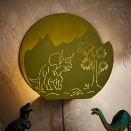 Dinosaur Metal Wall Light - thumbnail 2