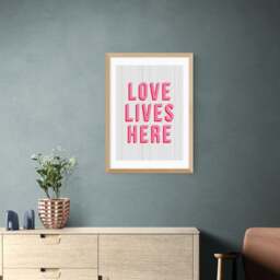East End Prints Love Lives Here Print by The Native State - thumbnail 1