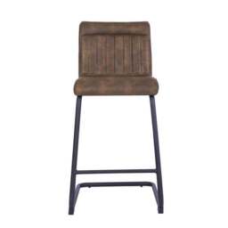Felix Counter Height Cantilever Bar Stool, Faux Leather - thumbnail 2