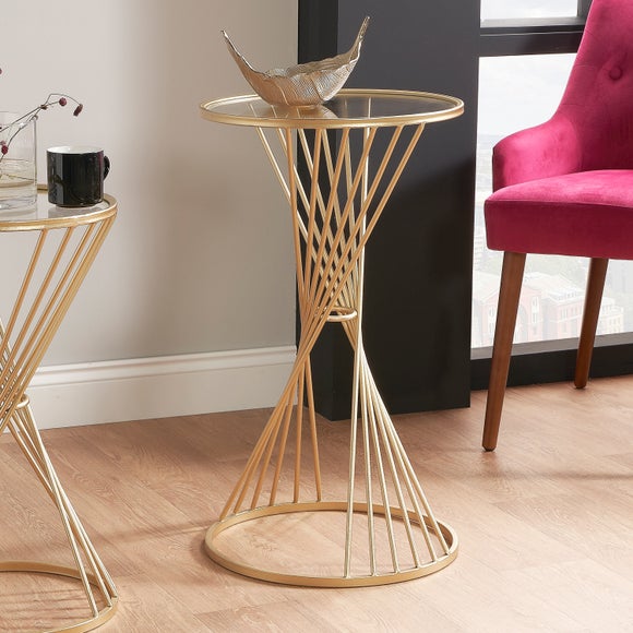 Pacific Liberty Side Table, Iron & Glass - image 1