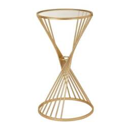 Pacific Liberty Side Table, Iron & Glass - thumbnail 2