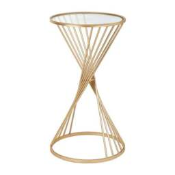 Pacific Liberty Side Table, Iron & Glass - thumbnail 3