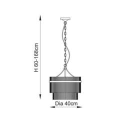 Vogue Langdon 3 Light Chandelier - thumbnail 6