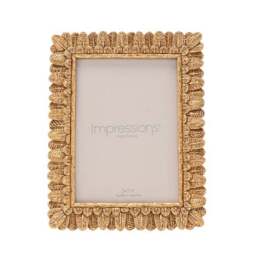 Impressions Rounded Leaf Resin Photo Frame - thumbnail 2