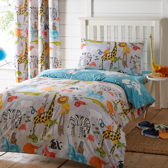 My World Reversible Duvet Cover and Pillowcase Set by Dunelm