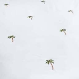 Palm Tree Embroidery Duvet Cover and Pillowcase Set - thumbnail 4