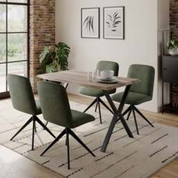 Ezra II 4 Seater Compact Rectangular Dining Table - thumbnail 1