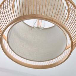 Kiva Bamboo Easy Fit Wide Pendant Shade - thumbnail 4