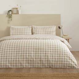 Catherine Lansfield Bamford Gingham Check Polycotton Duvet Cover & Pillowcase Set - thumbnail 3