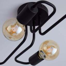 Kacy Black 4 Light Semi Flush Ceiling Light - thumbnail 4