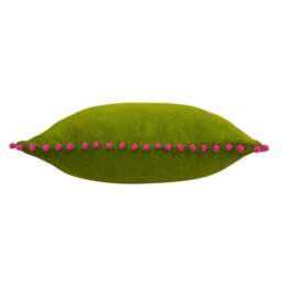 Velvet Pom Pom Cushion - thumbnail 2
