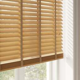 Made To Measure 50mm Slats Oak Effect Taped Venetian Blind - thumbnail 4