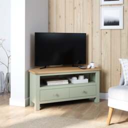 "Bromley Corner TV Unit, Oak for TVs up to 40""" - thumbnail 1