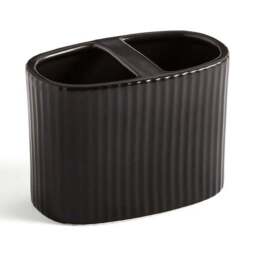 Ceramic Ribbed Electric Toothbrush Holder - thumbnail 3