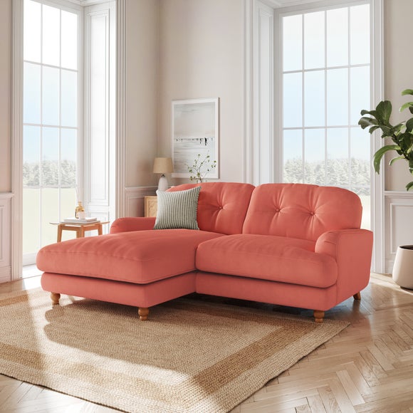 Martha Matte Plush Velvet Corner Chaise Sofa - image 1