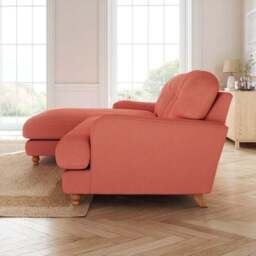 Martha Matte Plush Velvet Corner Chaise Sofa - thumbnail 2