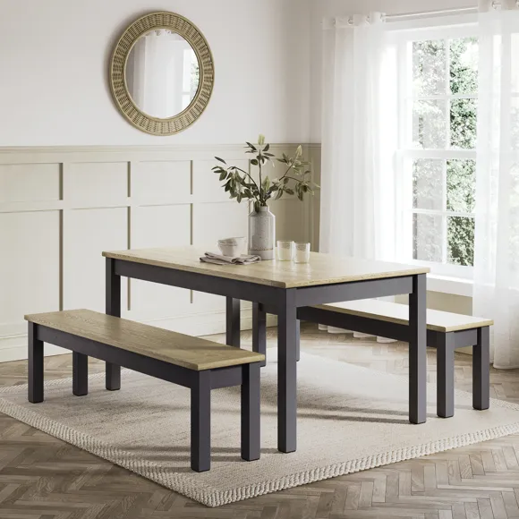Olney 6 Seater Dining Table and Bench Set