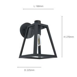 EGLO Mirandola Caged Outdoor Wall Light - thumbnail 6