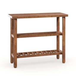 Khari Sofa Side Table, Midtone Mango Wood - thumbnail 6