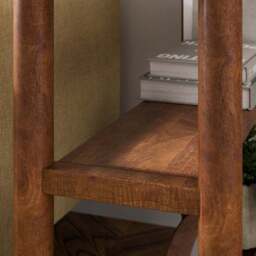 Khari Sofa Side Table, Midtone Mango Wood - thumbnail 3