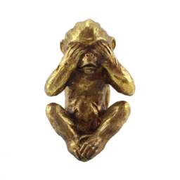 See No Evil Resin Monkey Ornament - thumbnail 1