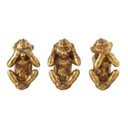 See No Evil Resin Monkey Ornament - thumbnail 2