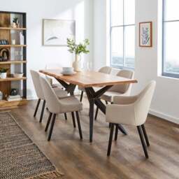 Eddie Dining Chair, Luna Fabric - thumbnail 2