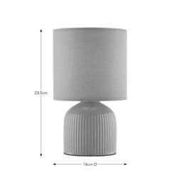 Hebe Ribbed Ceramic Table Lamp - thumbnail 6