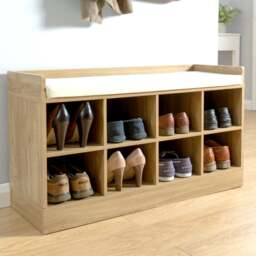 Kempton 2 Tier Shoe Storage Bench - thumbnail 1