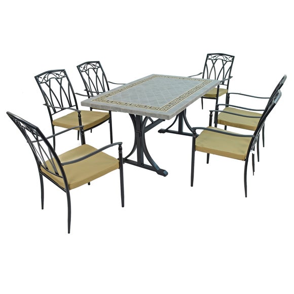 Burlington 6 Seater Dining Set with Ascot Chairs - image 1