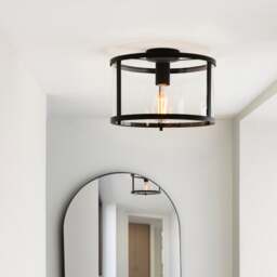 Vogue Beckett Industrial Flush Ceiling Light - thumbnail 1