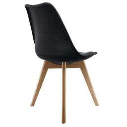 Fusion Living Soho Plastic Dining Chair with Squared Legs - thumbnail 4