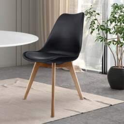 Fusion Living Soho Plastic Dining Chair with Squared Legs - thumbnail 1