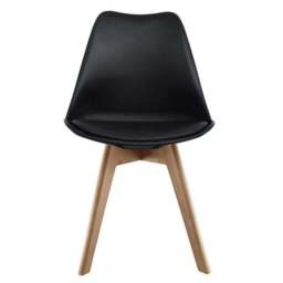 Fusion Living Soho Plastic Dining Chair with Squared Legs - thumbnail 2