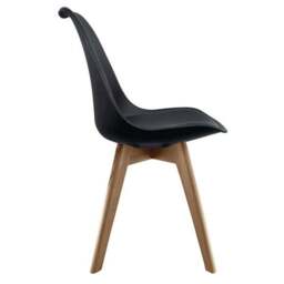Fusion Living Soho Plastic Dining Chair with Squared Legs - thumbnail 3