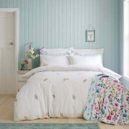 Foxley Embroidery 100% Cotton Duvet Cover & Pillowcase Set - thumbnail 5