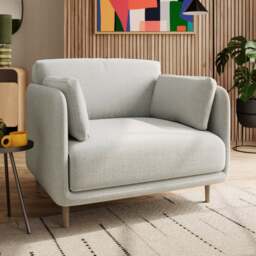 Armitage Textured Chenille Snuggle Chair - thumbnail 1
