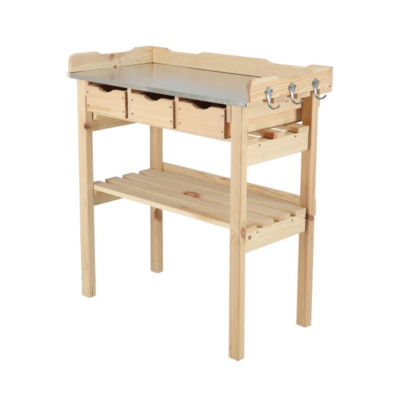 Fallen Fruits Zinc Topped 3 Drawer Potting Table - image 1