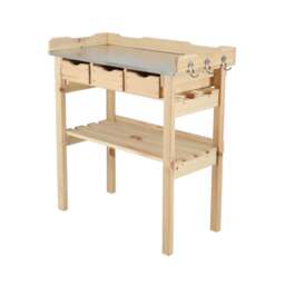 Fallen Fruits Zinc Topped 3 Drawer Potting Table - thumbnail 1