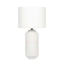 Meribel Tall Geo Textured Ceramic Table Lamp - thumbnail 3