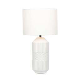 Meribel Tall Geo Textured Ceramic Table Lamp - thumbnail 2