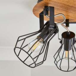 Fulton Industrial 3 Light Semi Flush Spotlight - thumbnail 4