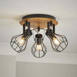 Fulton Industrial 3 Light Semi Flush Spotlight - thumbnail 1