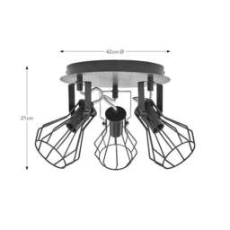 Fulton Industrial 3 Light Semi Flush Spotlight - thumbnail 6
