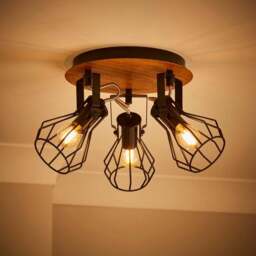 Fulton Industrial 3 Light Semi Flush Spotlight - thumbnail 2