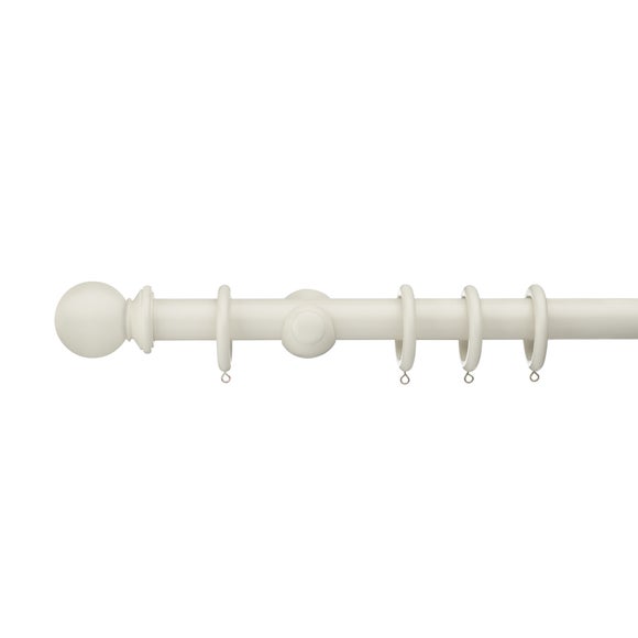 Swish Sherwood Fixed Wooden Curtain Pole with Rings